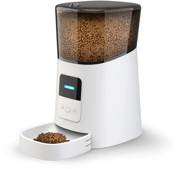 Lovely Pets – voerautomaat met smartphone besturing – automatisch voerbak – automatisch voedingsschema; plan vaste eetmomenten – voerbak voor kat en hond – inhoud 6L - wit