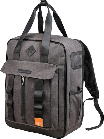 Reisrugzak 45x36x20 cm - intern compressiesysteem - handbagage onder de stoel voor easyJet - gerecycled polyester - grijs