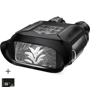 Nachtkijker Met Infrarood - Luxe Verrekijker Met Nachtzicht Dag & Nacht - Night Vision Goggles Bril + SD Kaart - Nachtkijker - Zwart