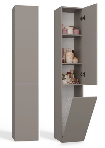 Opbergkast Met Wasmand-klei-kolomkast met wasmand