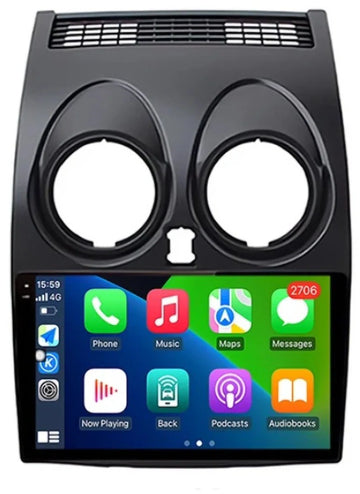 Nissan Qashqai 2006 - 2013 | Carplay & Android Auto | 2GB & 32GB | Autoradio met navigatie | radio scherm | 2006 2007 2008 2009 2010 2012 2013 | j10