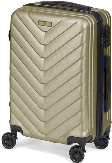 Cabine handbagage reis trolley koffer Pyramid - zwenkwielen - 57 x 38 x 23 cm - 48 liter - groen - cijferslot - dubbel hengsel