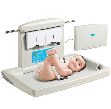aankleedcombinatie wandcommode, afneembare aankleedtafel aankleedwagen, grijze aankleedtafel met aankleedkussen, veiligheidsgordel, ruimtebesparend en stabiel, aankleedrek 20 kg draagvermogen baby