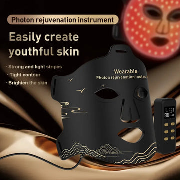Elektronische Herbruikbare Siliconen Licht Therapie Infrarood Flexibel Masker / 4 Kleuren Led Therapie Anti Veroudering Geavanceerde Foton Masker / Anti Rimpel /