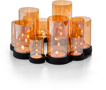 Philippi Lichtermeer Horizonte Kandelaar - Glas Goud - Basis Zwart