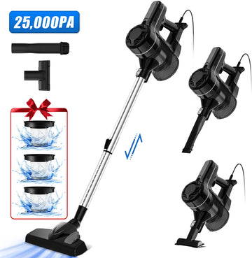 Elekiatech Steelstofzuiger - 25000Pa - 5m Snoer - 600W - 4 In 1 HEPA Filter - 1.3L Capaciteit