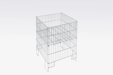 Stortmand - Verzinkt metaal 40x55x80cm - Aanbiedingsmand - Ballenmand - Ballenrek - Opbergmand voor in de garage - Speelgoedmand voor buitenspeelgoed