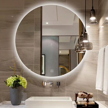 Badkamerspiegel met LED verlichting - 3 LED standen - 80 x 80 CM - Ronde spiegel