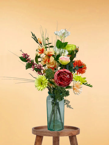 Zijden Boeket – 60-70 cm hoog – 13 stelen - doe-het-zelf boeket – DIY – alle kunstbloemen los geleverd – Lente – multi color – Exclusief vaas – Plukboeket - Veldboeket – Kunstbloemen - nep bloemen - nepbloemen - kunstplanten