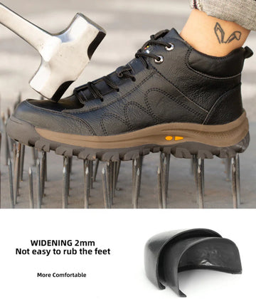 Werkschoenen - 41 - SB - Dames / Heren - Lederen Veiligheidsschoenen - Schoenen voor werk - Werkende laarzen - Beschermende schoenen - Anti ippact - Onmenkijable Sole - Anti slip - Beschermende neus - Beschermende zool