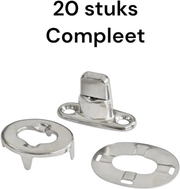 20 X Tourniquets draaisluiting -Tourniket +kous en achterplaat (De echte DOT) - Bootkap-Verandazeil-Dekzeil-Bootkap-Verandazeil sluiting-Bootzeil-Tourniquet.