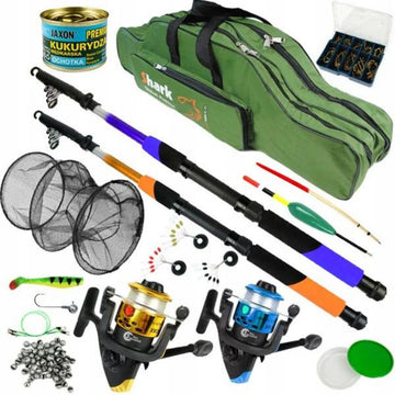 Hengelset - 18 delige Hengelset - Hengelsport - Incl. Opbergtas - Telescopisch - Hengel - Watersport - Vishengel - Werphengel - Vishengel set - Vishengel Kinderen