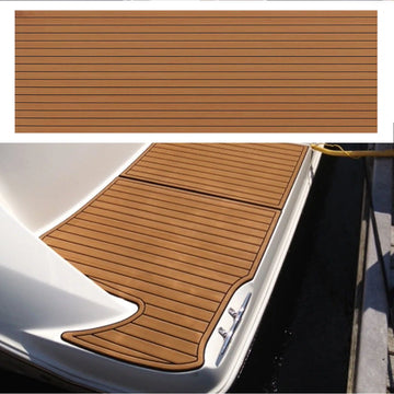 Decking Zelfklevende Bootmat - EVA Teak Foam Decking Mat - Teak Boten Vloerbedekking - Teakhouten Jachtvloeren - Teak Vloerbedekking Vloer - Wasbaar - 300x90x0.6cm - licht bruin