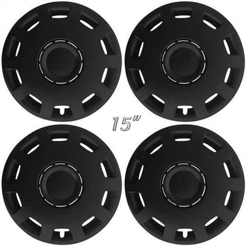 Wieldoppen GRANIT-B 15 inch mat zwart. Set a 4 stuks in doos (a.u.b. tekst lezen!)