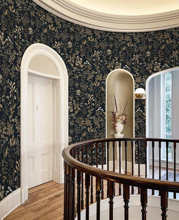 Behang zelfklevend behang met bloemen, 41 cm x 3 m, gouden bloemenpatroon, waterdichte meubelfolie, zelfklevende vinyl, plakfolie voor woonkamer, slaapkamer, meubels, wandbekleding