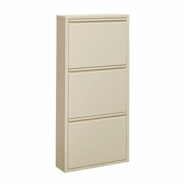 VEEHAUS® - Kelley - Praktisch Schoenenrek -Schoenenrek Ooster Wit - Schoenenrek met 3 Niveaus - Schoenenkast Ooster Wit - Schoenenrek metaal industrieel - Metaal - 50 x 104 x 15cm -Ooster Wit