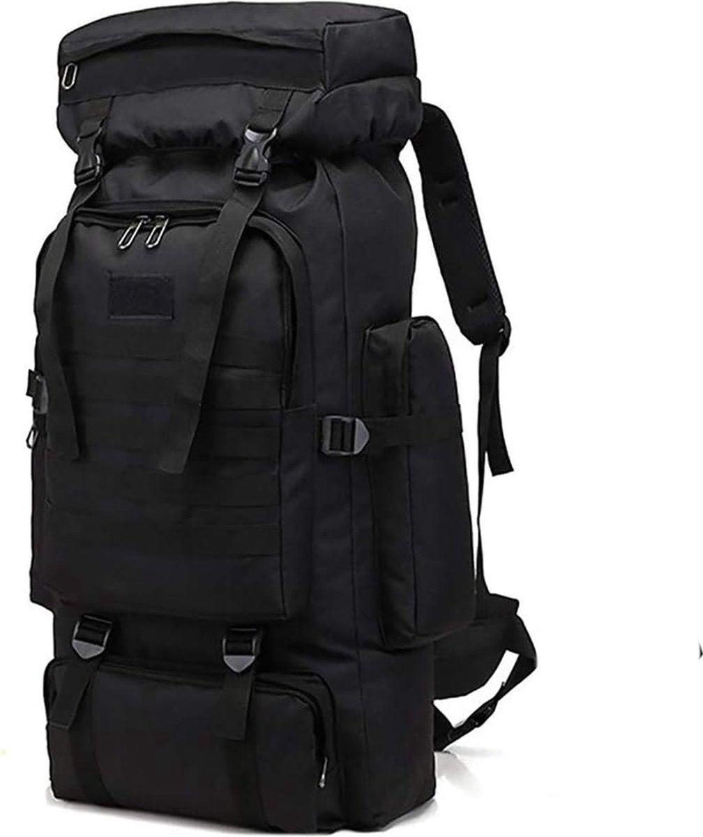Wandelrugzak – Hiking Backpack – 100L – Zwart – Grote Capaciteit – Veel Vakken – Ideaal voor Outdoor en Trekking