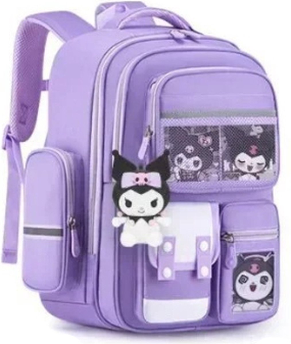 Kuromi Tas - Schooltas - Schoudertas - Studentenrugzak - Rugzak - Schooltas Meisje - 42 x 20 x 30 cm - Paars
