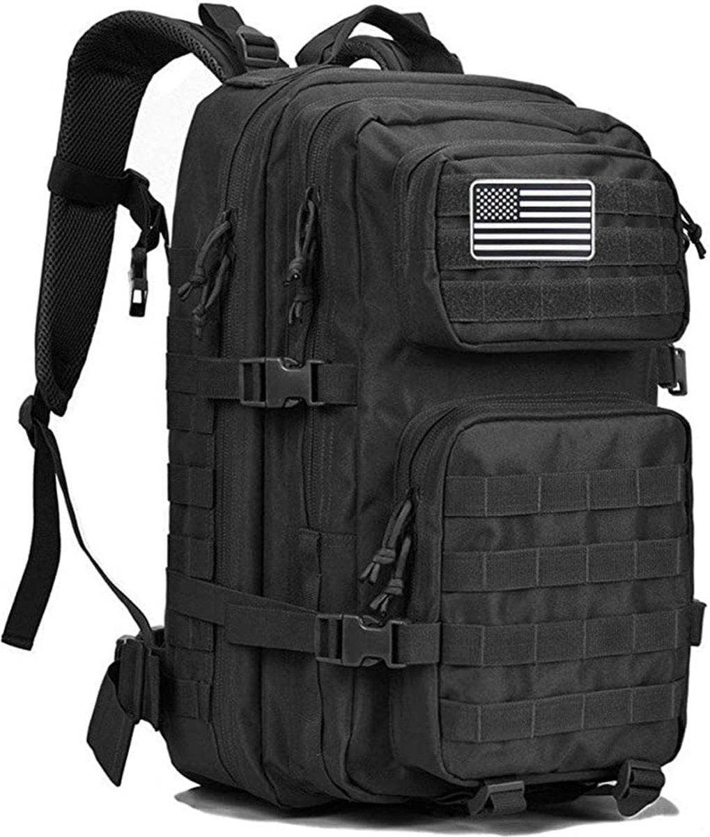 Tactische Leger Rugzak – 45L – Zwart – 30 x 30 x 50 cm – 4 Vakken – Gemaakt van Polyester – Duurzaam en Ruim