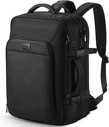 Handbagage, reisrugzak, uitbreidbare rugzak, 38 tot 50 liter, 17,3 inch laptoprugzak, heren, dames, handbagage, vliegtuig, opvouwbare reistas, rugzak, grote reistas, X-Large, Vakantie