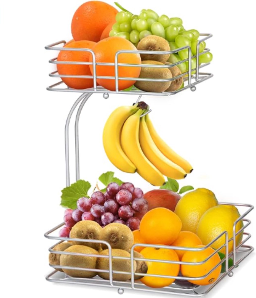 Fruitschaal - Fruitmand - Stijlvol Ontworpen - Modern Ontwerp - Fruit Etagere - Groentemand