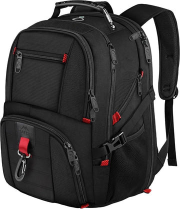 Grote laptoprugzak voor heren, 17 inch, 17,3 inch, waterdicht, laptoptas, reisrugzak, schoolrugzak, tienerjongens, anti-diefstal, business, zwart