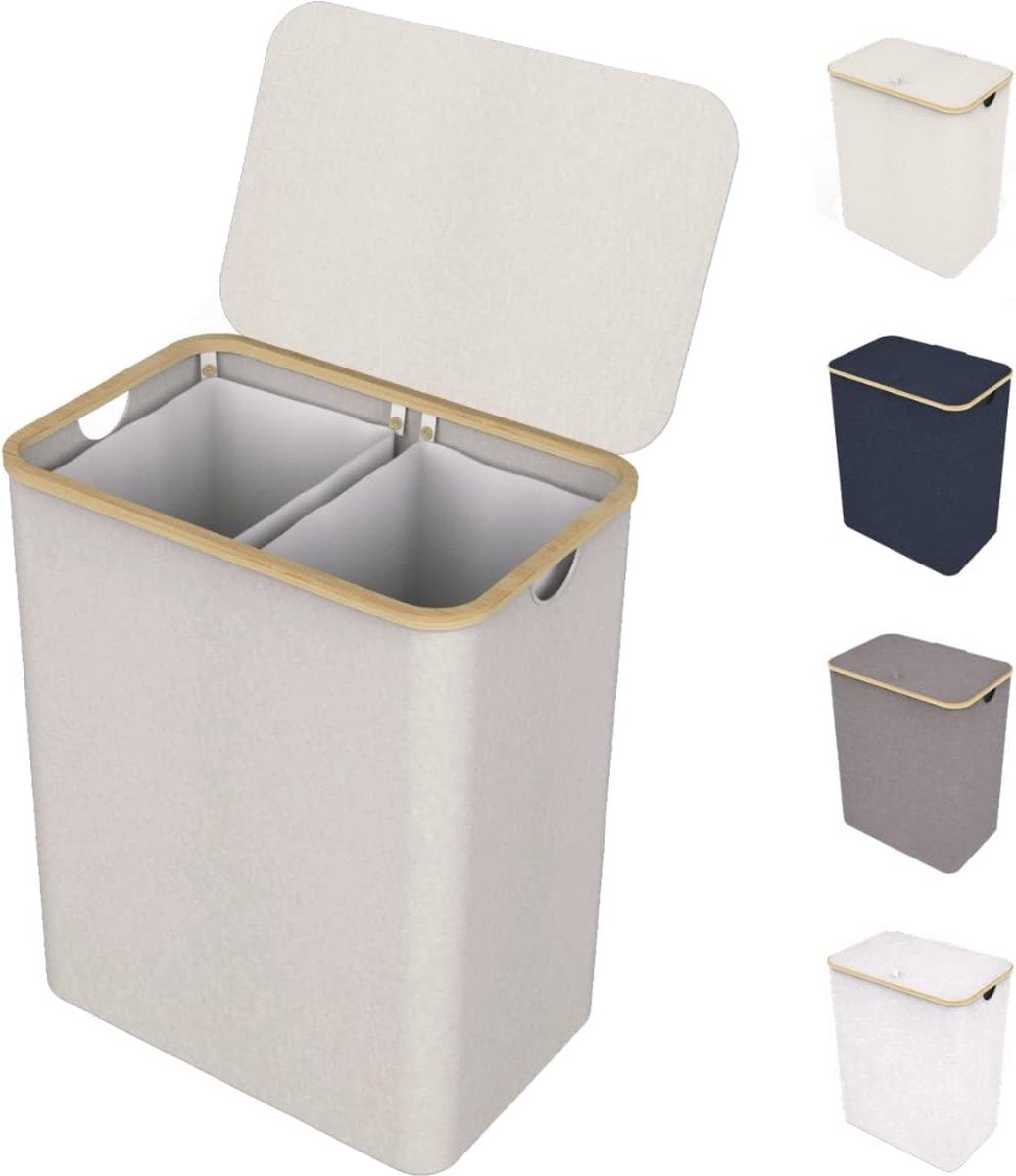 Dubbele Wasmand - Wasmand 2 Vakken - Laundry Bag