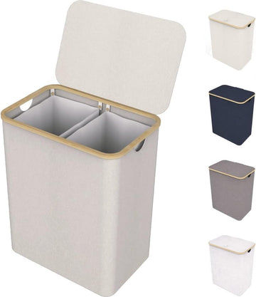 Dubbele Wasmand - Wasmand 2 Vakken - Laundry Bag