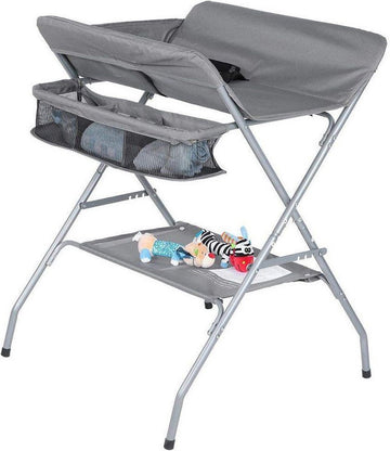 Esem Opvouwbare Luiertafel - Verschooncombi Aankleedkussen - Verzorgingstafel - Opklapbare Commode - Grijs