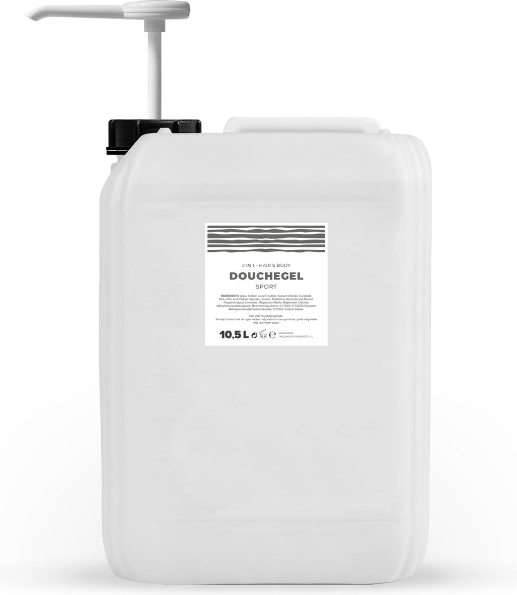 Douchegel - Sport - Transparant - 10,5 Liter - Met Pomp - Jerrycan - Navulling Q1