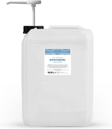 Douchegel - Coolwater - Transparant - 10,5 Liter - Met Pomp - Jerrycan - Navulling - Navullen - Mannen - Heren - Dames - Vrouw - Shower gel - Showergel - Douche gel - Shampoo - Jerrycans - Body wash - Gel douche - Grootverpakking - Douchgel Q1