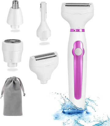 Elektrisch ladyshave draadloos 4in1 scheerapparaat voor dames - pijnloos scheren - Bikinitrimmer - Nat en droog ontharen - Gezicht Benen Oksel wenkbrauw scheerapparaat vrouw