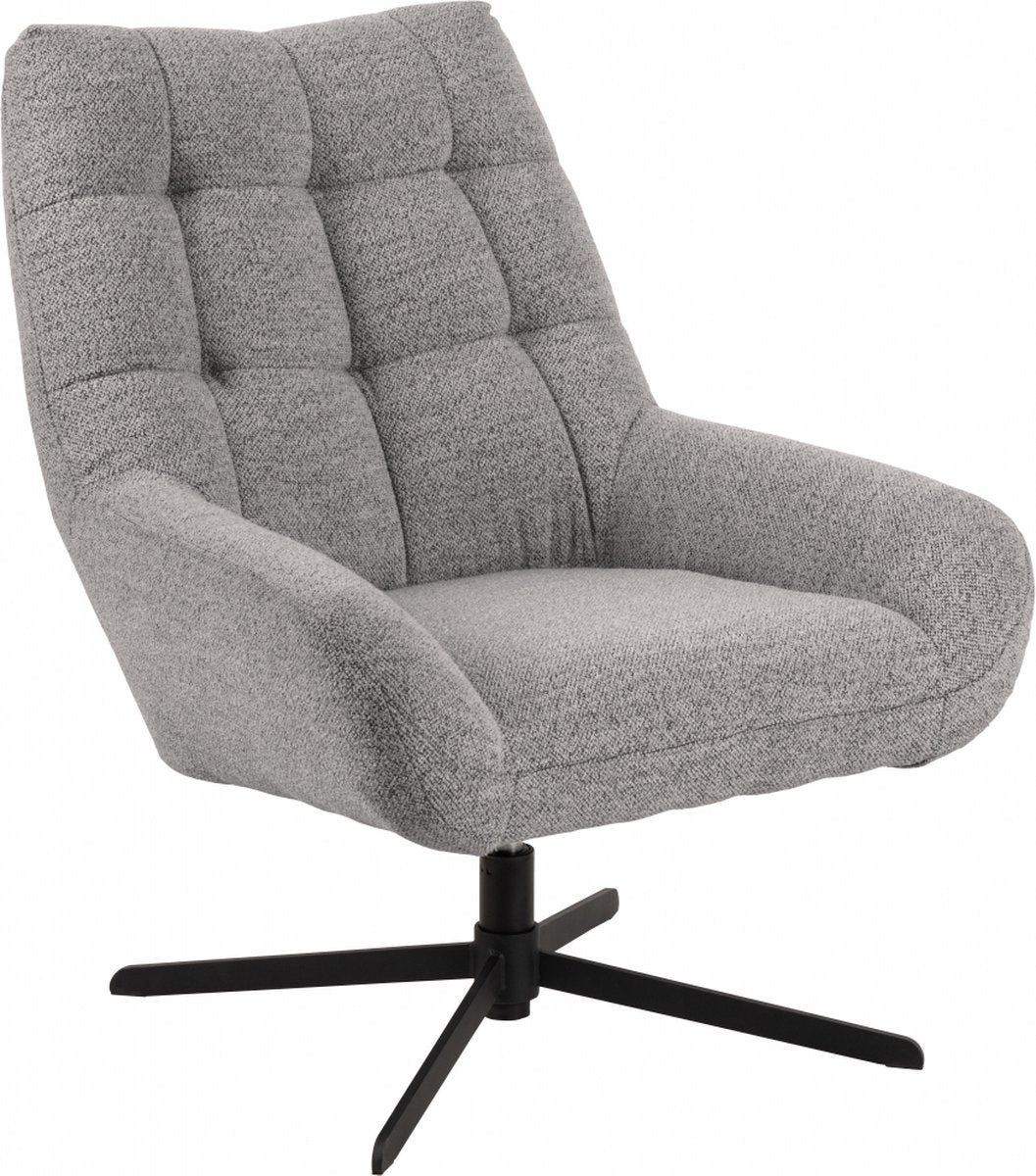 Draaifauteuil Vrijhoeve - Stof - Grijs - 73x88x82 cm (BxHxD)