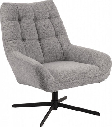 Draaifauteuil Vrijhoeve - Stof - Grijs - 73x88x82 cm (BxHxD)