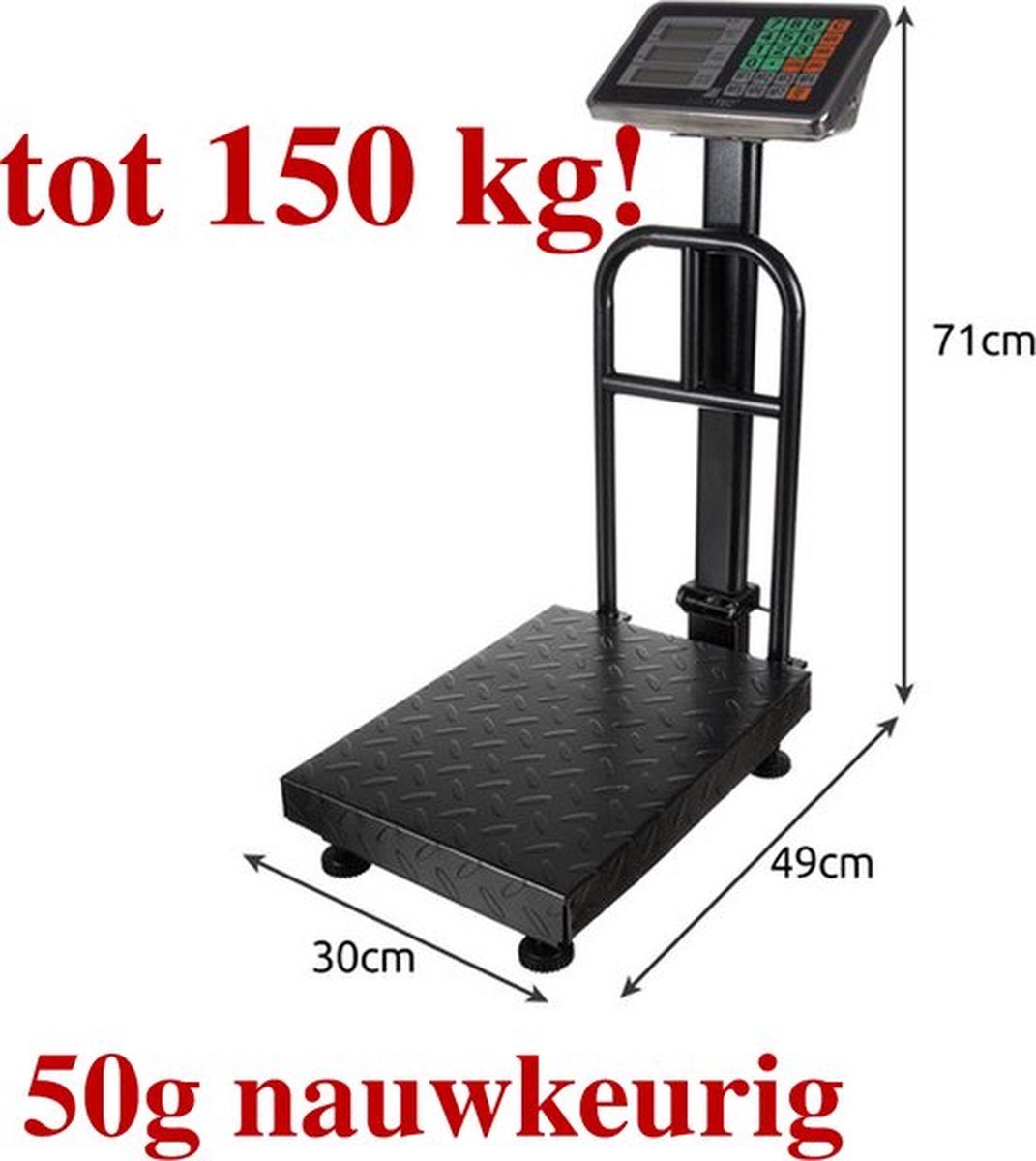 Ruhhy Magazijnweegschaal tot 150kg - Robuust en Nauwkeurig