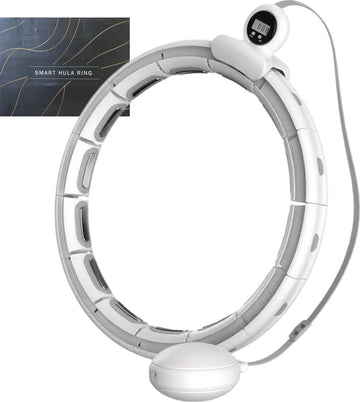 Hoepel - Fitness Hoelahoep - Hula Hoop fitness- Hoelahoep met gewicht - Hoelahoeps - Massage – Thuis Sporten – Wit - Grijs – Verstelbaar - Weight Hoop – Volwassenen – Body Hoop – Hulahoop – Hoela Hoep - Weighted -