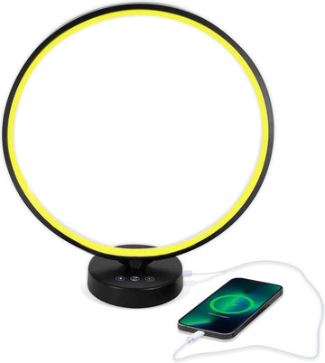 Lunoire Premium Lichttherapielamp Winterdepressie – Daglichtlamp 10.000 lux – USB Poort – Touch Screen– Daglichtlamp Bureaulamp – Lichttherapie – SAD Lamp – Daglichtlampen – 3 Kleuren– Wit