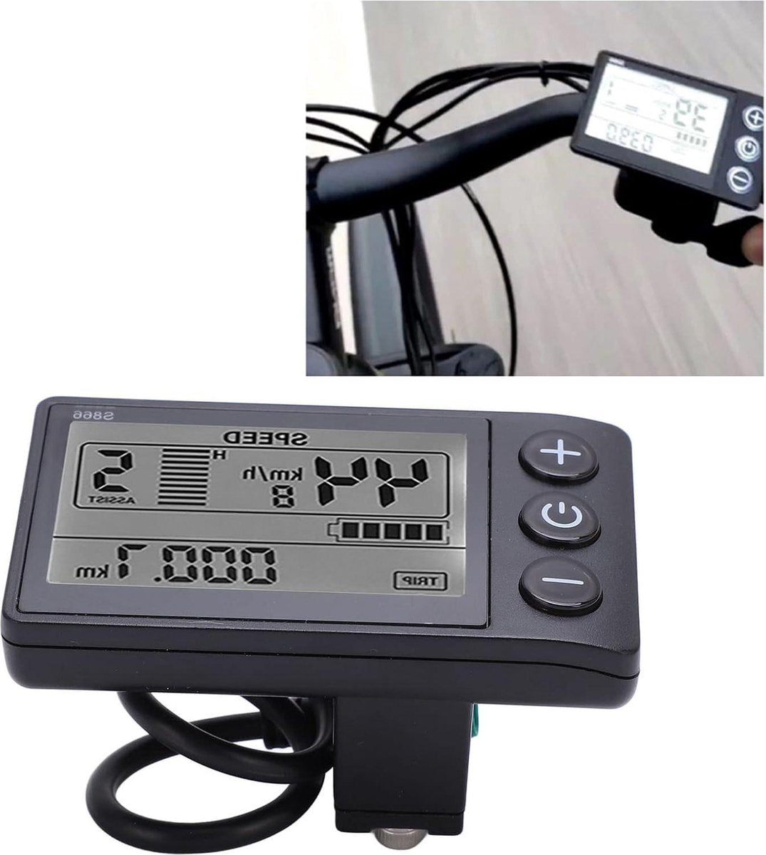 Elektrische Fiets LCD-scherm S866 24 V 36 V 48 V waterdicht fietsweergave e-bike display IP65 bedieningspaneel