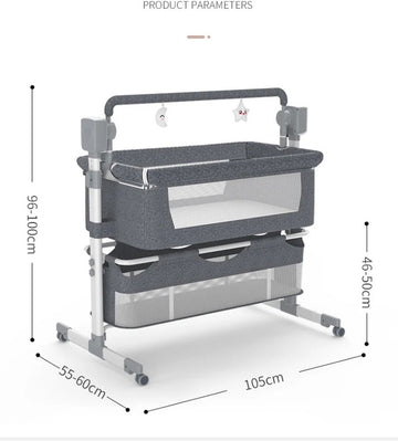 Babybed - Baby Bed - Babybed Met Matras - Elektrisch - Grijs