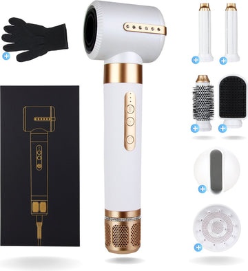 krultang - Deluxe - Wit - Fohn - Haardroger - Hitte handschoen - 7 in 1 multistyler - haarkruller