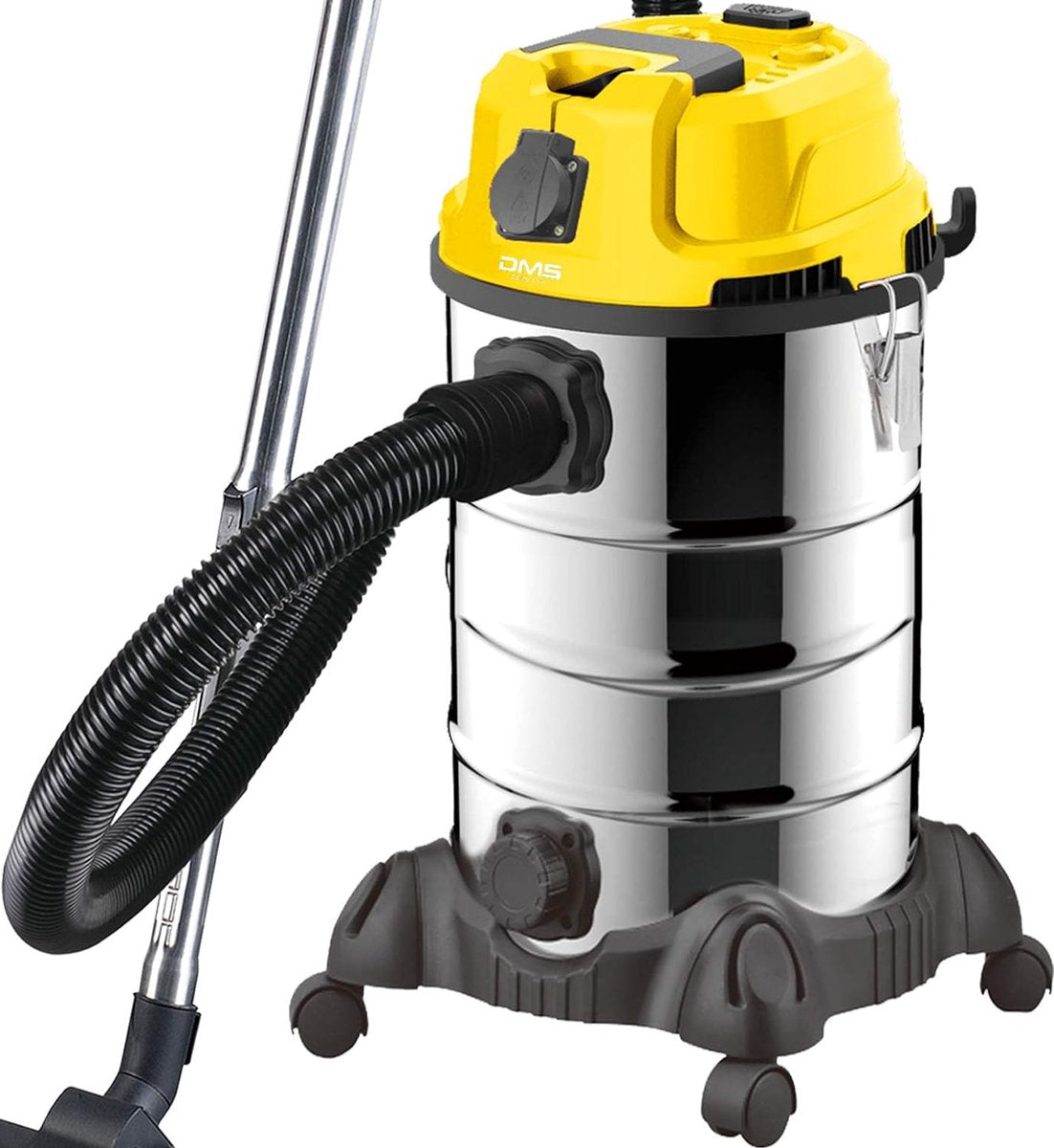 Kleyn - Industriële Stofzuiger - Krachtige Professionele Stofzuiger - Industriële Reinigingsmachine - 2300 Watt - Natzuiger - Droogzuiger - Roestvrij Staal - Blaasfunctie - Filterreinigingssysteem - Zakloos - 30 liter - Rood