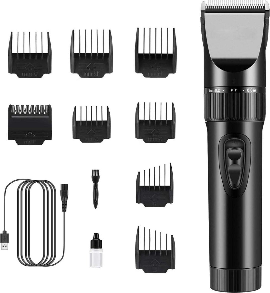 Baardtrimmer professionele tondeuse - heren tondeuse - precisietrimmer heren - lange tondeuse - scheermesset voor kinderen - gezinnen - USB oplaadbaar Baardtrimmer