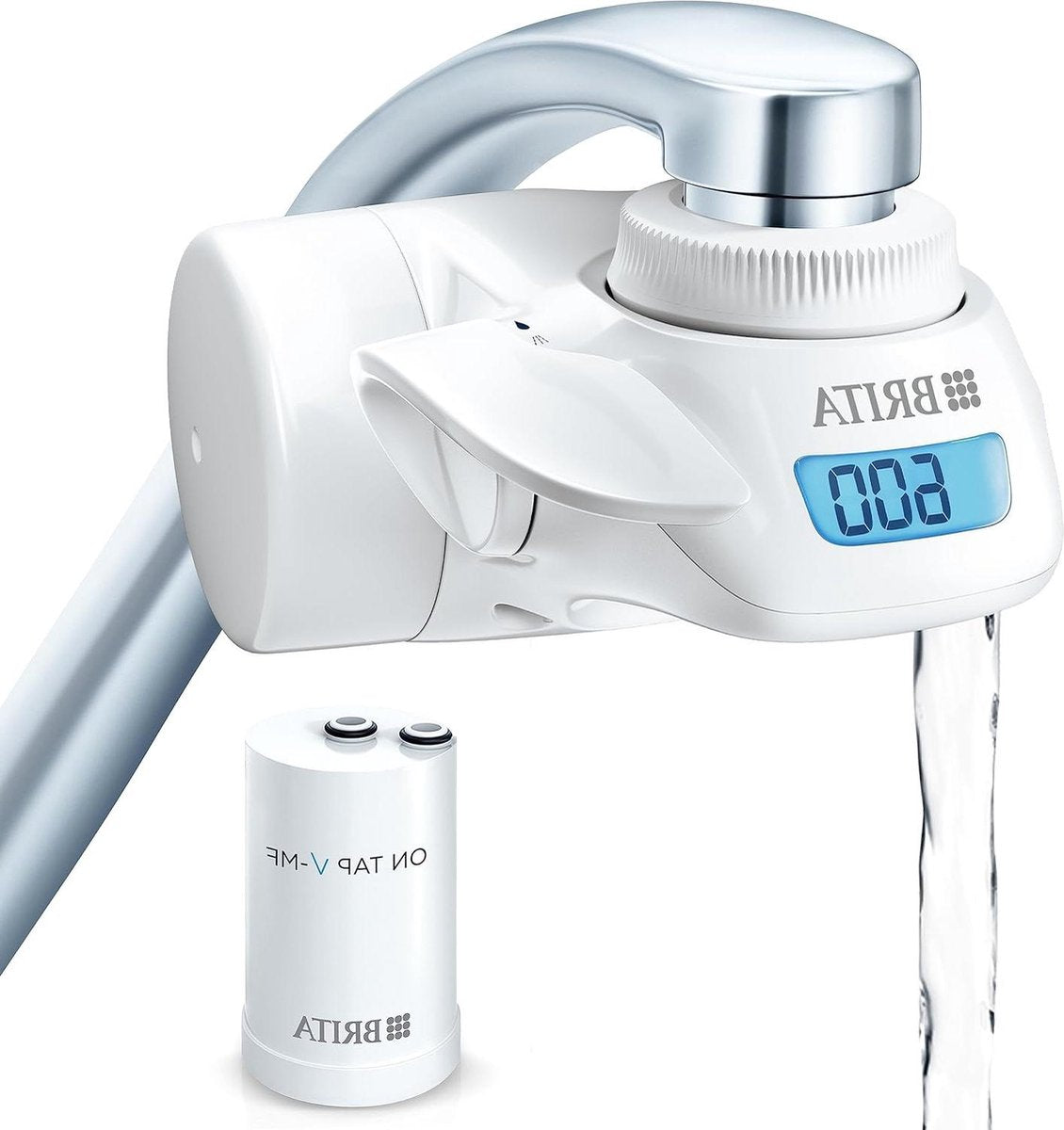BRITA ON TAP Pro V-MF Waterfiltersysteem incl. 1 Filterpatroon - 99,99% - Bacterievrij waterfilters & drinkflessen - Duurzaam Water met Filtertechnologie - Uitstekende Smaak waterfilter kraan