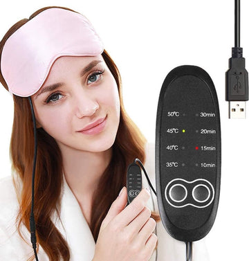 Equivera Verwarmd Oogmasker - 4 Standen - Roze - Elektrisch Oogmasker - Oogmasker - Oogmasker Wallen - Slaapmasker - Droge Ogen