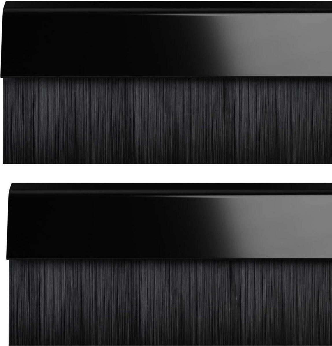 BDS clip onder de deur borstel diepgang afdichting zwart 914 mm set van 2 stuks - Stormguard 02 am0010914bl