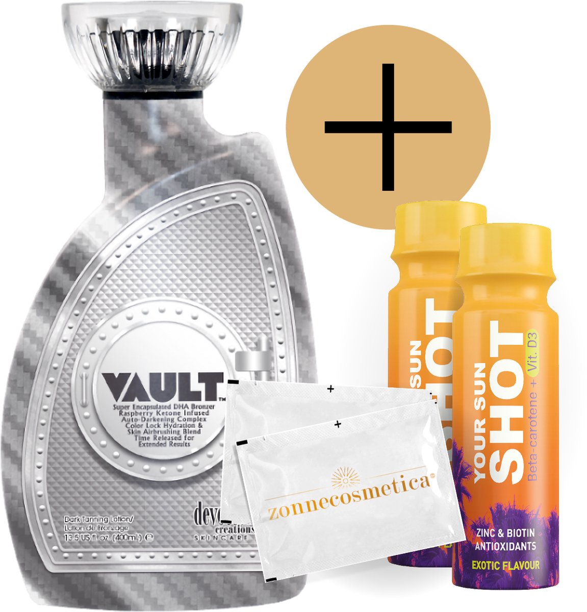 Devoted Creations - Vault + 2 Your Sun Shots + 2 Verfrissingsdoekjes