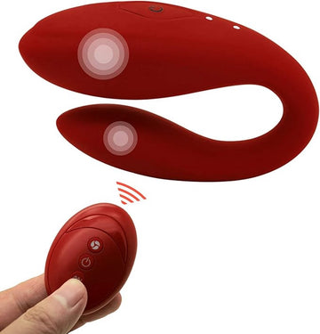 G spot vibrator met radiografische afstandbediening, 3 snelheden en 10 verschillende modi, portable, sexspeeltje voor koppels - ROOD