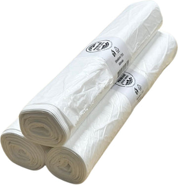 Eleganca stevige HDPE vuilniszakken - 50x60 cm - 250 gebruiksvriendelijke afvalzakken voor pedaalemmers, afvalemmers, inbouwprullenbakken en touch bins - zwarte vuilniszakken - 3 rollen van 50 afvalzakken