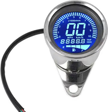 Digitale Teller geschikt voor Piaggio Zip - Dashboard - Scooter Accessoires - LED-verlichting - 7 Kleuren - Snelheidsmeter - Kilometerteller Scooter - Grijs
