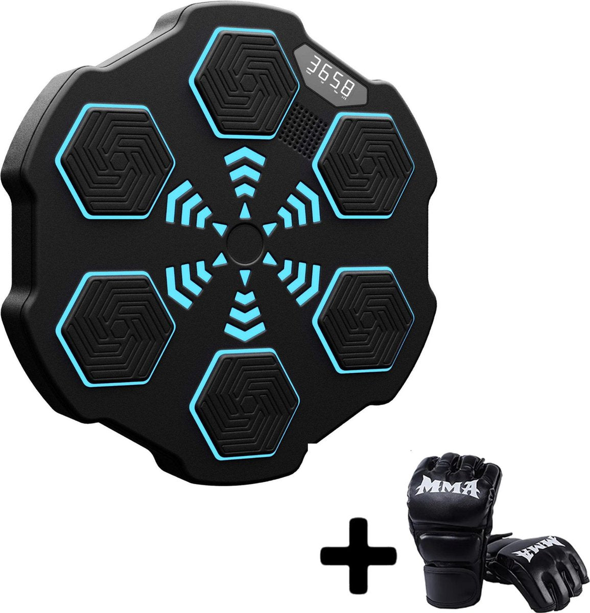 Smart Music Boxing Machine - 8 Trainingslevels - Inclusief Handschoenen - Intelligente Bokszak - Verbinding met Bluetooth - Digitale Boksmachine met Muziek - Boksbal - Boxmachine - Training op Niveau - Boxing - Fitness